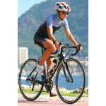 Conjunto ciclismo feminino azul & rosa Crisracca